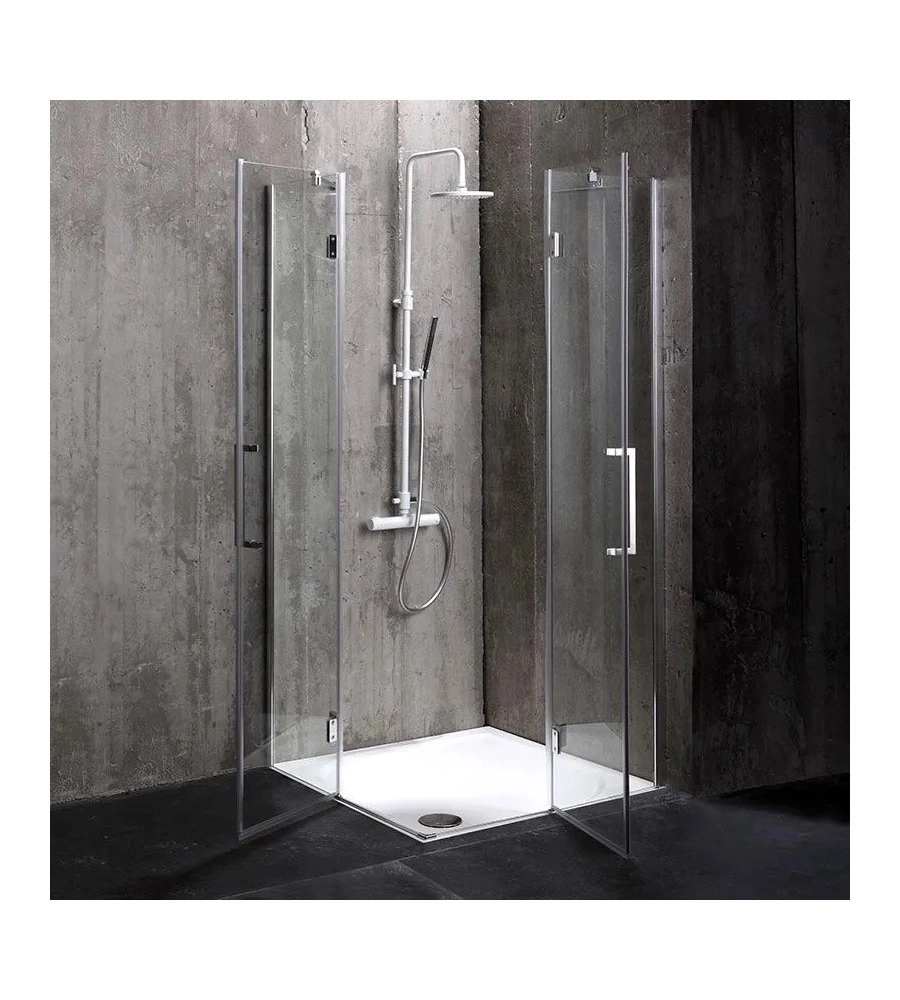 BOX DOCCIA "STELLA" ALLUMINIO CROMATO, 80X80X190 CM